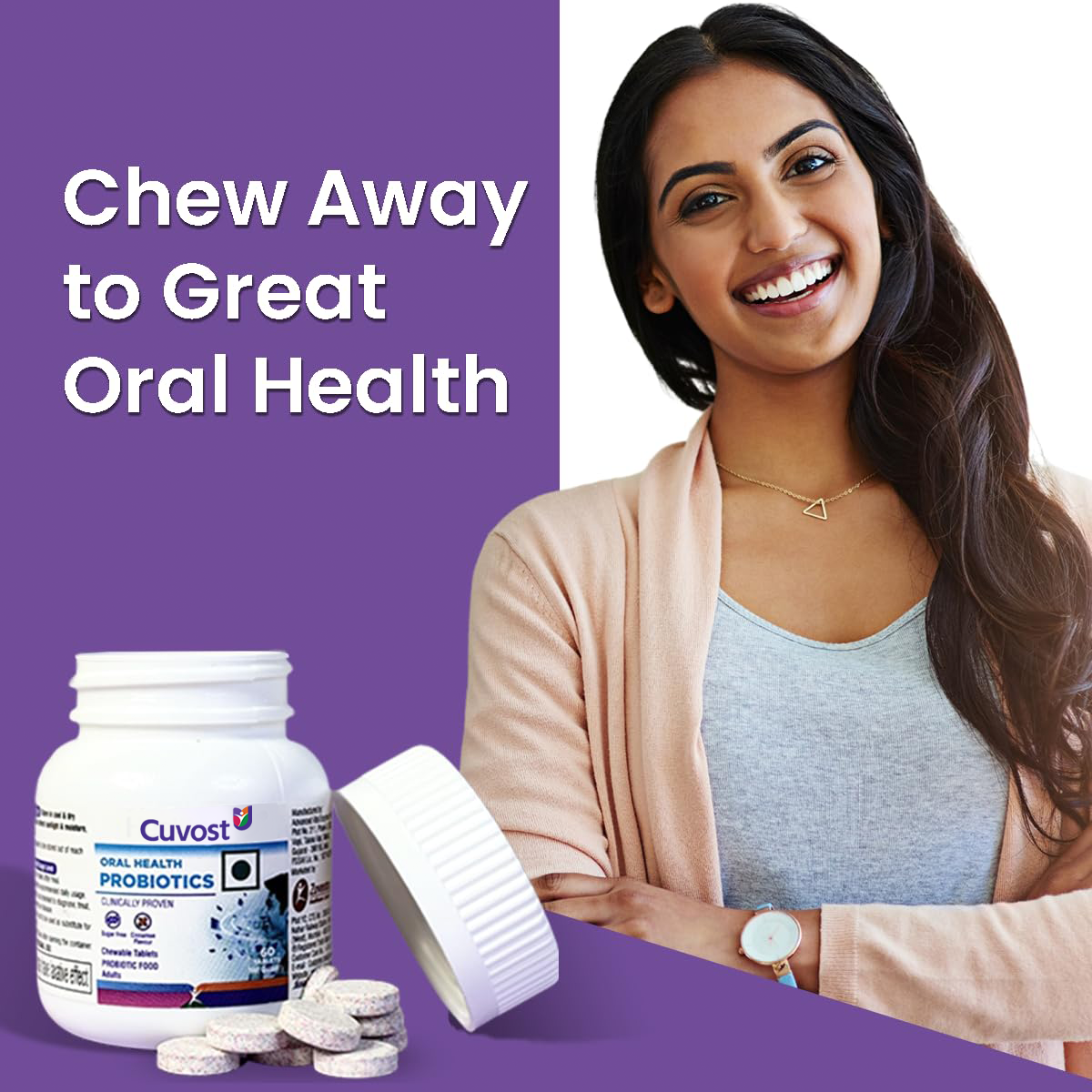 Cuvost Oral Health Probiotic Chewable Tablets