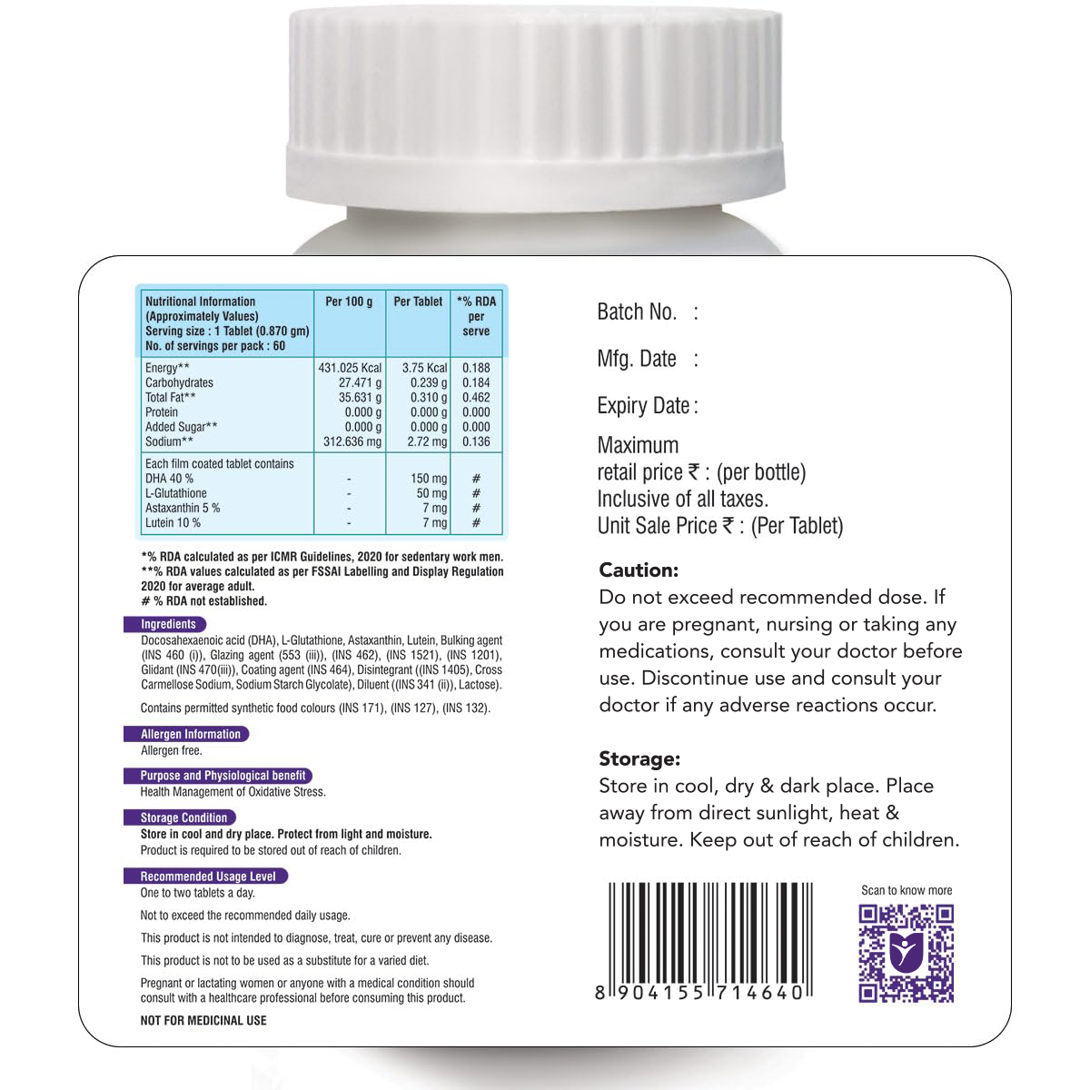 Cuvost Eye and Vision Care Tablet