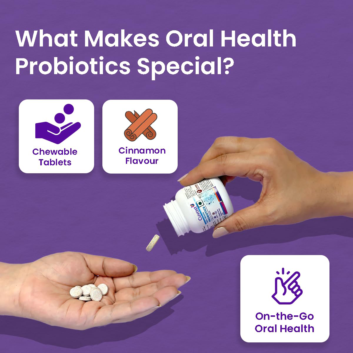 Cuvost Oral Health Probiotic Chewable Tablets