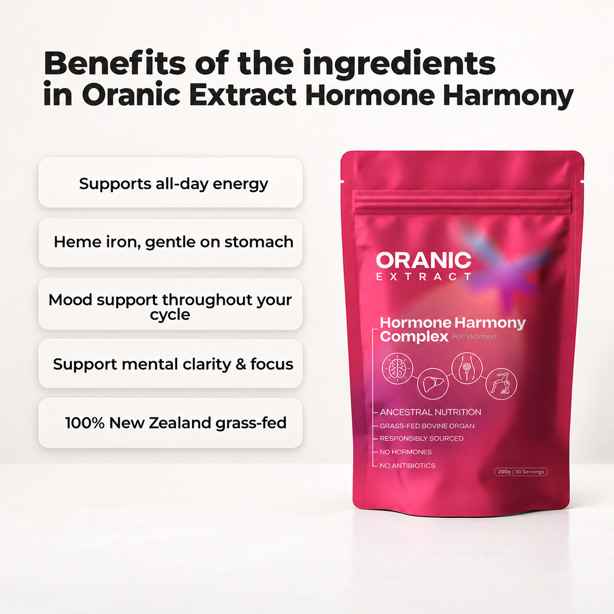 ORANIC EXTRACT® Hormone Harmony - Beef Liver & Organ Capsules