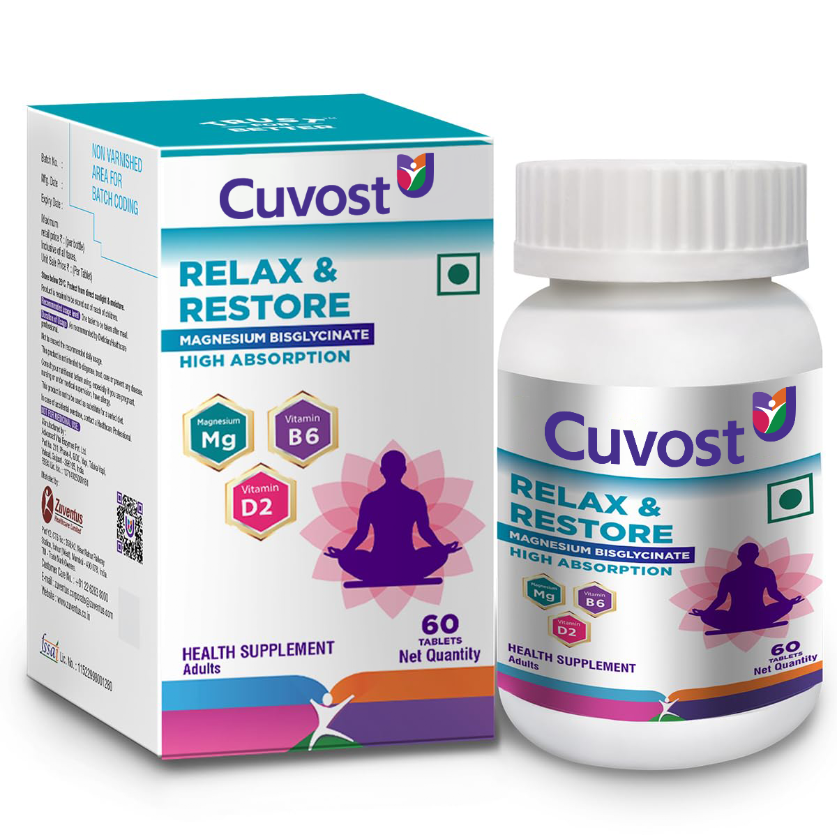 Cuvost Relax & Restore Magnesium Bisglycinate