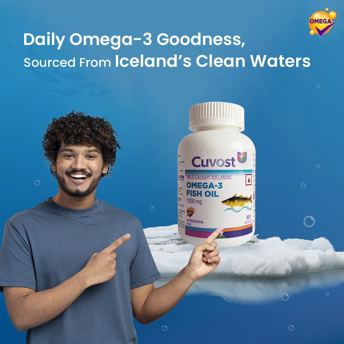 Cuvost Icelandic Omega-3 Fish Oil Capsules