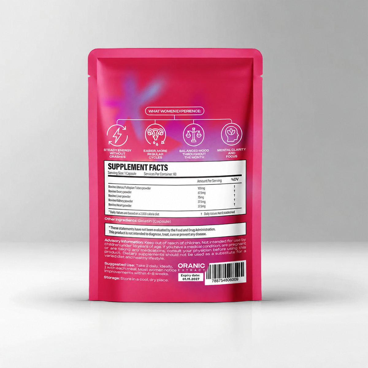 ORANIC EXTRACT® Hormone Harmony - Beef Liver & Organ Capsules