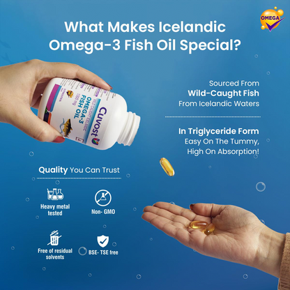 Cuvost Icelandic Omega-3 Fish Oil Capsules