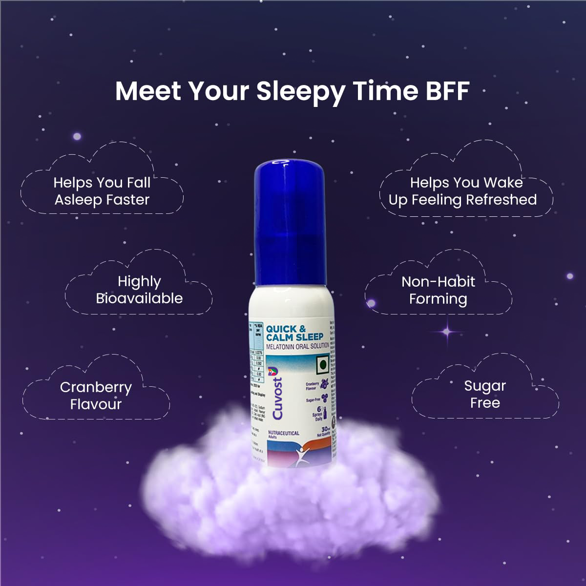 Cuvost Quick and Calm Sleep Melatonin Spray